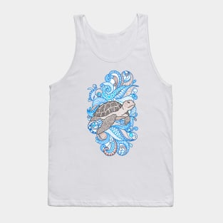 Turtle... just keeps swimming Tank Top